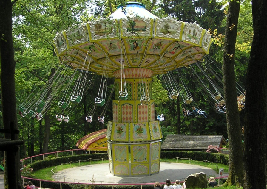 The Chair o Planes fairground ride in a classic style Chair o Planes traditional funfair ride