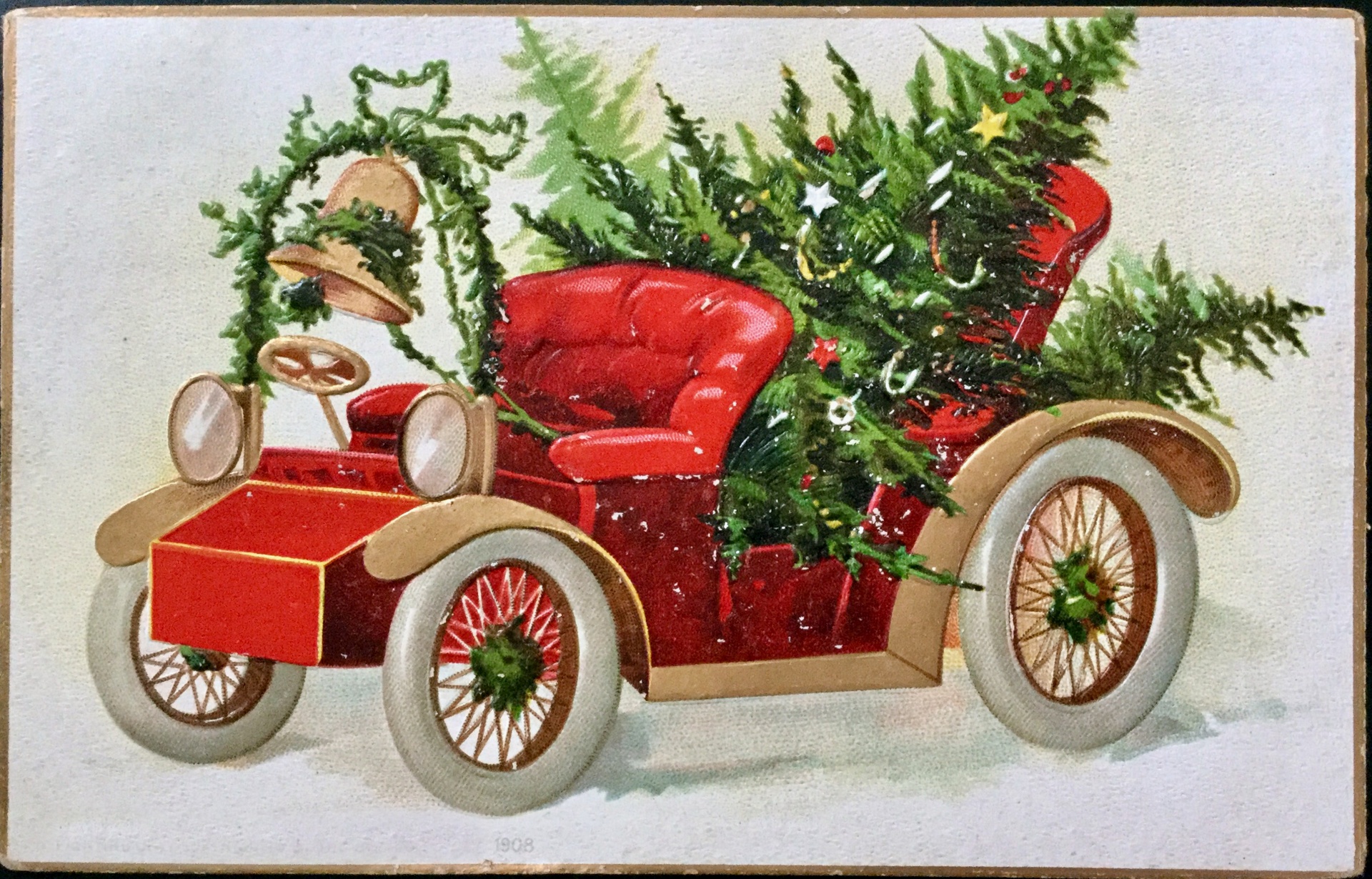 Christmas Market Card - Postcard Christmas Card
