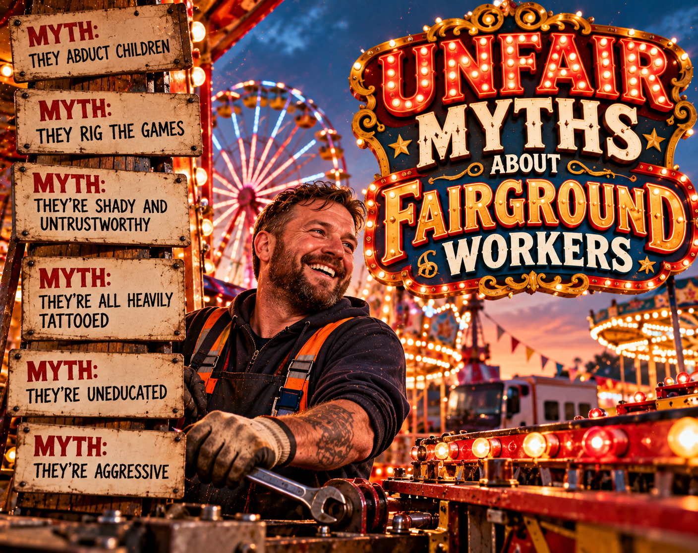 Funfair and Fairground Worker and Employee Stereotypes Unfair Myths about Funfair and Fairground Workers