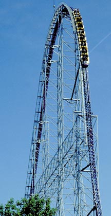 The Millennium Force theme park roller coaster Millennium Force Roller Coaster